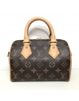 LOUIS VUITTON Monogram Speedy Bandouliere 20 Handbag with Fuchsia Shoulder Strap – GHW (Microchip)