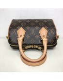 LOUIS VUITTON Monogram Speedy Bandouliere 20 Handbag with Fuchsia Shoulder Strap – GHW (Microchip)