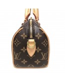 LOUIS VUITTON Monogram Speedy Bandouliere 20 Handbag with Fuchsia Shoulder Strap – GHW (Microchip)