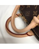LOUIS VUITTON Monogram Speedy Bandouliere 20 Handbag with Fuchsia Shoulder Strap – GHW (Microchip)