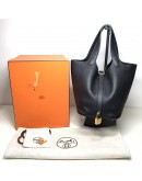 HERMES Picotin Lock 18 Taurillon Handbag in Caban – GHW (Stamp U – Year 2022)