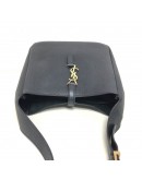 YVES SAINT LAURENT LE 5 A 7 Supple Small Hobo Bag in Black Grained Caflskin – GHW (Year 2023)