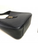 YVES SAINT LAURENT LE 5 A 7 Supple Small Hobo Bag in Black Grained Caflskin – GHW (Year 2023)