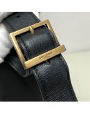 YVES SAINT LAURENT LE 5 A 7 Supple Small Hobo Bag in Black Grained Caflskin – GHW (Year 2023)