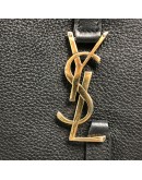 YVES SAINT LAURENT LE 5 A 7 Supple Small Hobo Bag in Black Grained Caflskin – GHW (Year 2023)