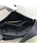 YVES SAINT LAURENT LE 5 A 7 Supple Small Hobo Bag in Black Grained Caflskin – GHW (Year 2023)