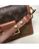 LOUIS VUITTON Mini Dauphine in Monogram & Reverse Monogram with Shoulder Strap – GHW (Microchip)