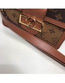 LOUIS VUITTON Mini Dauphine in Monogram & Reverse Monogram with Shoulder Strap – GHW (Microchip)