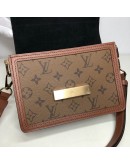 LOUIS VUITTON Mini Dauphine in Monogram & Reverse Monogram with Shoulder Strap – GHW (Microchip)