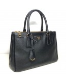 PRADA BN1801 Medium Galleria Tote with Shoulder Strap in Black Saffiano Lux Leather – GHW (Year 2013)