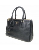 PRADA BN1801 Medium Galleria Tote with Shoulder Strap in Black Saffiano Lux Leather – GHW (Year 2013)