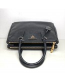 PRADA BN1801 Medium Galleria Tote with Shoulder Strap in Black Saffiano Lux Leather – GHW (Year 2013)