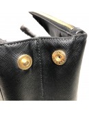 PRADA BN1801 Medium Galleria Tote with Shoulder Strap in Black Saffiano Lux Leather – GHW (Year 2013)