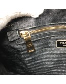 PRADA BN1801 Medium Galleria Tote with Shoulder Strap in Black Saffiano Lux Leather – GHW (Year 2013)