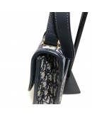 CHRISTIAN DIOR 30 Montaigne Bag in Blue Oblique Jacquard - Antique Gold Hardware (Year 2019)
