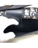 CHRISTIAN DIOR 30 Montaigne Bag in Blue Oblique Jacquard - Antique Gold Hardware (Year 2019)