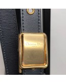 CHRISTIAN DIOR 30 Montaigne Bag in Blue Oblique Jacquard - Antique Gold Hardware (Year 2019)