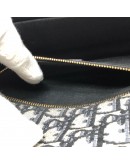CHRISTIAN DIOR 30 Montaigne Bag in Blue Oblique Jacquard - Antique Gold Hardware (Year 2019)