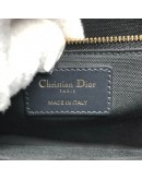 CHRISTIAN DIOR 30 Montaigne Bag in Blue Oblique Jacquard - Antique Gold Hardware (Year 2019)