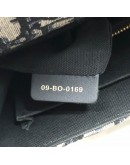 CHRISTIAN DIOR 30 Montaigne Bag in Blue Oblique Jacquard - Antique Gold Hardware (Year 2019)