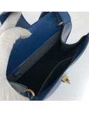 LOUIS VUITTON Vintage Cluny Shoulder Bag in Blue Epi Leather - GHW