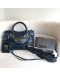 BALENCIAGA Mini City Bag with Shoulder Strap in Teal Blue Croc Embossed Calfskin – GHW
