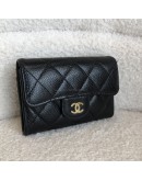 CHANEL Classic Card Holder in Black Caviar Leather – GHW (New Hologram)