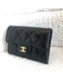 CHANEL Classic Card Holder in Black Caviar Leather – GHW (New Hologram)