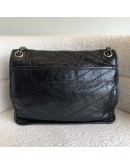 YVES SAINT LAURENT Niki Medium Chain Bag in Black Vintage Calf Leather – RHW (New Model with D-Ring - Year 2023)