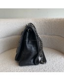 YVES SAINT LAURENT Niki Medium Chain Bag in Black Vintage Calf Leather – RHW (New Model with D-Ring - Year 2023)