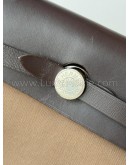 HERMES Herbag PM 31 Brown Canvas with Dark Brown Calfskin Leather & PHW – Shoulder Bag Type (Stamp Y - Year 2020)
