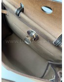 HERMES Herbag PM 31 Brown Canvas with Dark Brown Calfskin Leather & PHW – Shoulder Bag Type (Stamp Y - Year 2020)