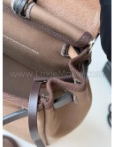 HERMES Herbag PM 31 Brown Canvas with Dark Brown Calfskin Leather & PHW – Shoulder Bag Type (Stamp Y - Year 2020)