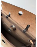 HERMES Herbag PM 31 Brown Canvas with Dark Brown Calfskin Leather & PHW – Shoulder Bag Type (Stamp Y - Year 2020)