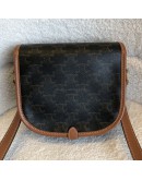 CELINE Medium Folco Crossbody Bag in Triomphe Canvas & Calfskin – GHW