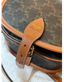 CELINE Medium Folco Crossbody Bag in Triomphe Canvas & Calfskin – GHW