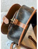 CELINE Medium Folco Crossbody Bag in Triomphe Canvas & Calfskin – GHW