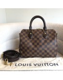 LOUIS VUITTON Damier Ebene Speedy Bandouliere 25 Handbag – GHW (Microchip)