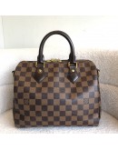 LOUIS VUITTON Damier Ebene Speedy Bandouliere 25 Handbag – GHW (Microchip)