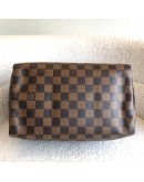 LOUIS VUITTON Damier Ebene Speedy Bandouliere 25 Handbag – GHW (Microchip)