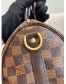 LOUIS VUITTON Damier Ebene Speedy Bandouliere 25 Handbag – GHW (Microchip)