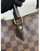 LOUIS VUITTON Damier Ebene Speedy Bandouliere 25 Handbag – GHW (Microchip)