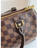 LOUIS VUITTON Damier Ebene Speedy Bandouliere 25 Handbag – GHW (Microchip)
