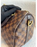 LOUIS VUITTON Damier Ebene Speedy Bandouliere 25 Handbag – GHW (Microchip)