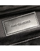 YVES SAINT LAURENT Monogram Chevron Quilted Clutch in Black Calfskin – GHW