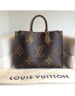 LOUIS VUITTON Monogram OnTheGo MM Tote Bag – GHW (Microchip)