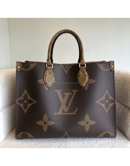 LOUIS VUITTON Monogram OnTheGo MM Tote Bag – GHW (Microchip)