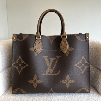LOUIS VUITTON Monogram OnTheGo MM Tote Bag – GHW (Microchip)