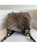 LOUIS VUITTON Monogram NeoNoe MM Drawstring Bucket Bag in Black – GHW (Microchip)