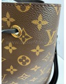 LOUIS VUITTON Monogram NeoNoe MM Drawstring Bucket Bag in Black – GHW (Microchip)